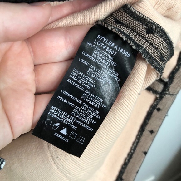 Betsy & Adam Lace Bodycon V Neck Dress Size 2 - Picture 10 of 14